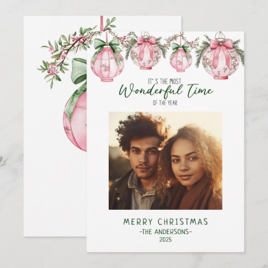 Prachtige tijd van het jaar Lantaarn Kerstmis Feestdagenkaart (Voorkant / Achterkant)