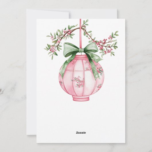 Prachtige tijd van het jaar Lantaarn Kerstmis Feestdagenkaart (Achterkant)