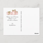 Prachtige tijd van het jaar Pink Girly vakantie Briefkaart (Achterkant)