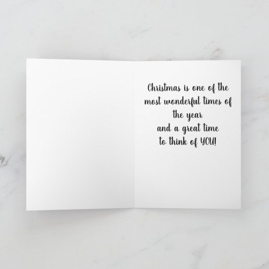 PRACHTIGE TIJD VAN HET JAAR ** VROLIJK KERSTFEEST" FEESTDAGEN KAART (Binnen)