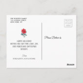 Prachtige tijdtypografie moderne kerstkaart briefkaart (Achterkant)