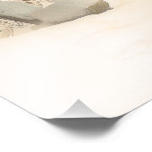 Prachtige tijger en kubus in sneeuw foto afdruk (Hoek)