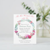 Prachtige Time Wreath kerstfeest uitnodiging (Staand voorkant)