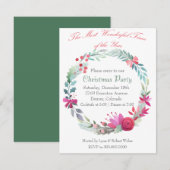 Prachtige Time Wreath kerstfeest uitnodiging (Voorkant / Achterkant)