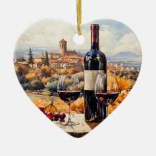 Prachtige Toscaanse schilderij Landschapskunst Keramisch Ornament