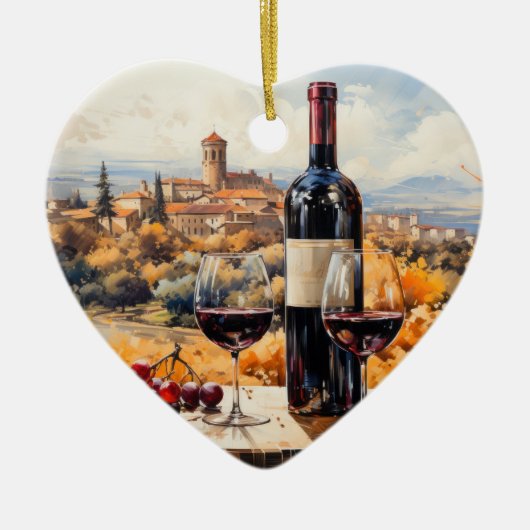 Prachtige Toscaanse schilderij Landschapskunst Keramisch Ornament (Voorkant)