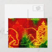 Prachtige Tovenaar van het Briefkaart Oz Cowarly L (Voorkant / Achterkant)