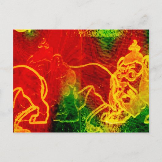 Prachtige Tovenaar van het Briefkaart Oz Cowarly L (Voorkant)