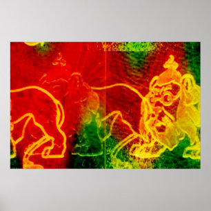 Prachtige Tovenaar van het Poster van Oz Lion Holg