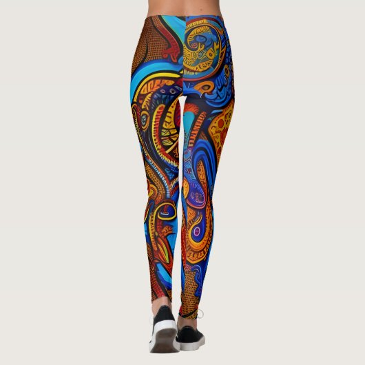 Prachtige traditionele abstracte Leggings (Achterkant)