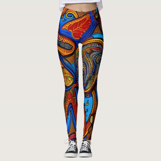 Prachtige traditionele abstracte Leggings (Voorkant)