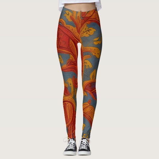 Prachtige traditionele abstracte Leggings (Voorkant)