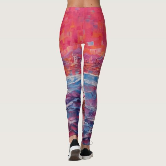 Prachtige traditionele abstracte Leggings (Achterkant)