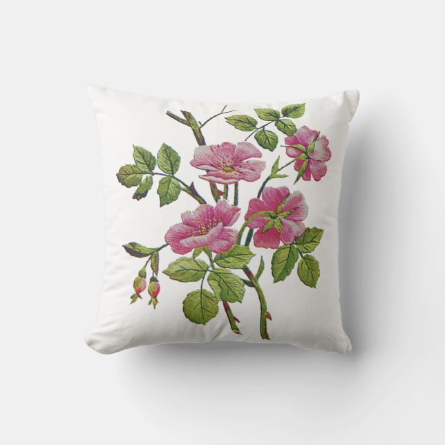 Prachtige traditionele Jacobean Crewel borduurwerk Kussen (Voorkant)