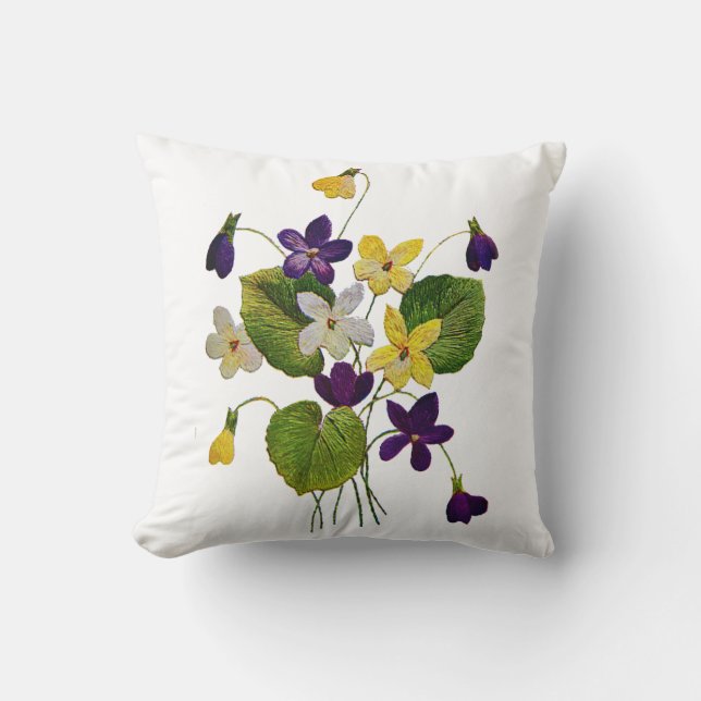 Prachtige traditionele Jacobean Crewel borduurwerk Kussen (Voorkant)