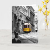 Prachtige tramlijn 28 in Lissabon Kaart (Gele Bloem)