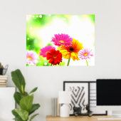 Prachtige tranquil mooie mooie florale omgeving poster (Thuiskantoor)