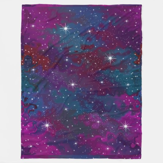Prachtige, transparante Nachthemel Fleece Deken (Voorkant)
