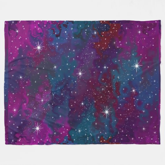 Prachtige, transparante Nachthemel Fleece Deken (Voorkant (Horizontaal))