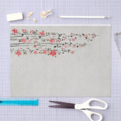 Prachtige trapsgewijze rode bloemen tissuepapier (Craft)