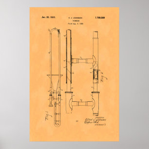 Prachtige  Trombone Patent Poster