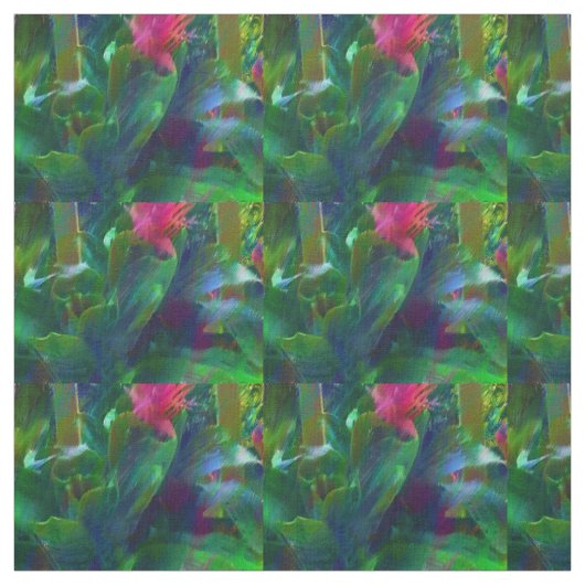 Prachtige Tropical Flowers Cotton Fabric Stof (Swatch)