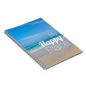 Prachtige Tropisch Blauw Beach Inspirerend Notitieboek (Rechterzijde)