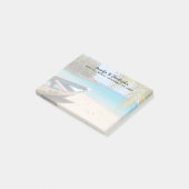Prachtige Tropische Beach met een roeiboot bruilof Post-it® Notes (Schuin)
