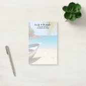 Prachtige Tropische Beach met een roeiboot bruilof Post-it® Notes (Kantoor)