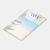 Prachtige Tropische Beach met een roeiboot bruilof Post-it® Notes (Schuin)
