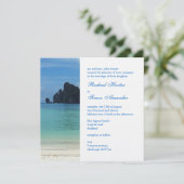 Prachtige Tropische Beach Wedding Invitiation 2 Kaart (Staand voorkant)