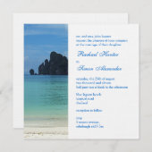 Prachtige Tropische Beach Wedding Invitiation 2 Kaart (Voorkant / Achterkant)