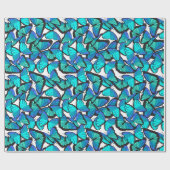 Prachtige tropische blauwe Morpho vlinders print Cadeaupapier (Vlak)