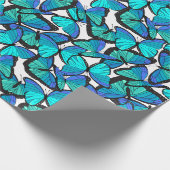 Prachtige tropische blauwe Morpho vlinders print Cadeaupapier (Hoek)