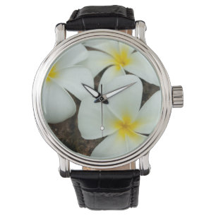 Prachtige tropische bloemen in de Zuid-Pacific Horloge
