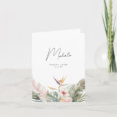 Prachtige tropische botanische bestemming bruiloft bedankkaart (Voorkant)