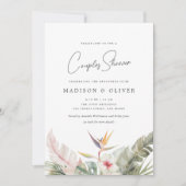 Prachtige tropische botanische bruiloft koppels do kaart (Voorkant)