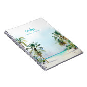 Prachtige tropische eiland strand w / naam Notitie Notitieboek (Rechterzijde)