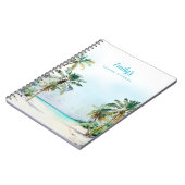 Prachtige tropische eiland strand w / naam Notitie Notitieboek (Linkerzijde)