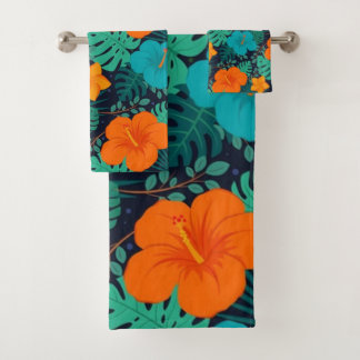 Prachtige tropische exotische Floral - hibiscus Bad Handdoek