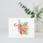 Prachtige tropische flamingo| Geweldige geschenk Aankondigingskaart (Staand voorkant)
