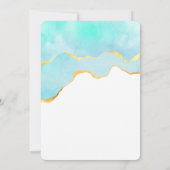 Prachtige Tropische Groene met Gold Border Wedding Save The Date (Achterkant)