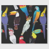 Prachtige tropische papegaaivogels, gebruik cadeaupapier (Vlak)