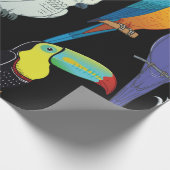 Prachtige tropische papegaaivogels, gebruik cadeaupapier (Hoek)