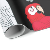 Prachtige tropische papegaaivogels, gebruik cadeaupapier (Rol Hoek)