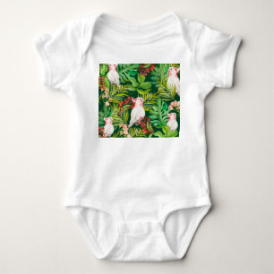Prachtige tropische planten en vogels leggings romper