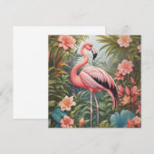 Prachtige tropische roze flamingo vogel (Voorkant / Achterkant)