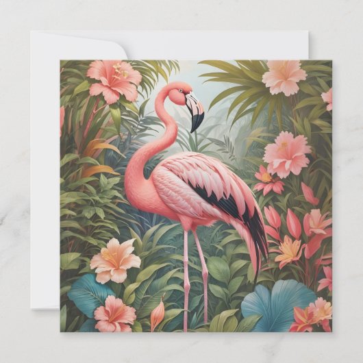 Prachtige tropische roze flamingo vogel (Voorkant)