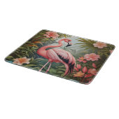 Prachtige tropische roze flamingo vogel snijplank (Hoek)