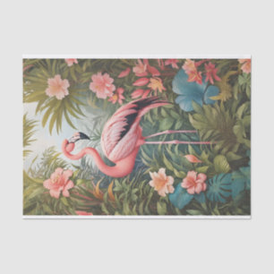 Prachtige tropische roze flamingo vogel tissuepapier